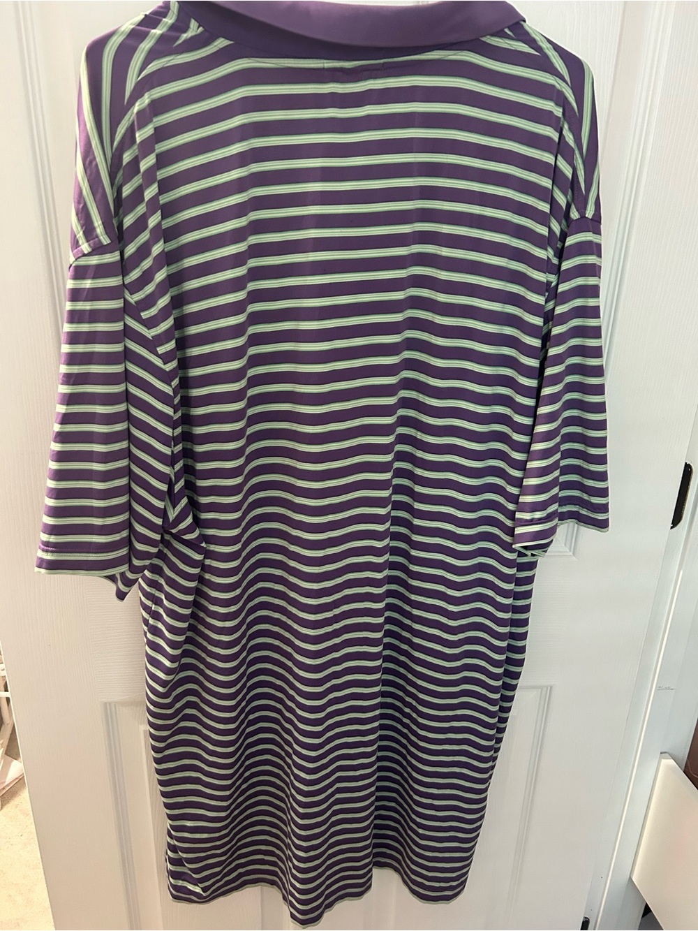 Peter Millar Purple Striped Polo Shirt sz XXL - Picture 5 of 5